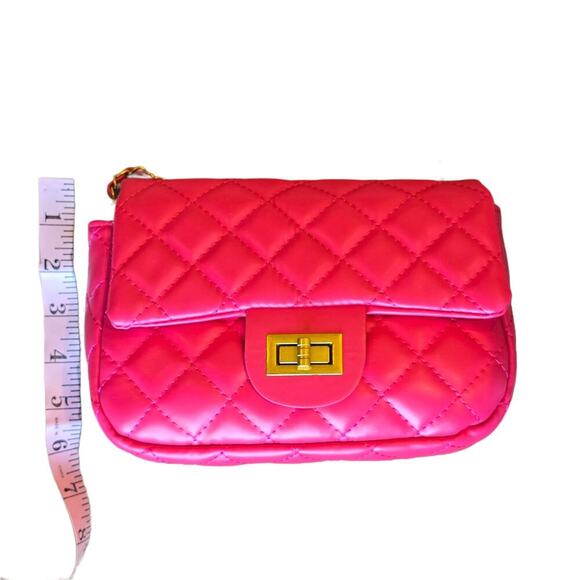 Hot Pink NWT Classic Mini Flap Cross Body Bag - Picture 10 of 12